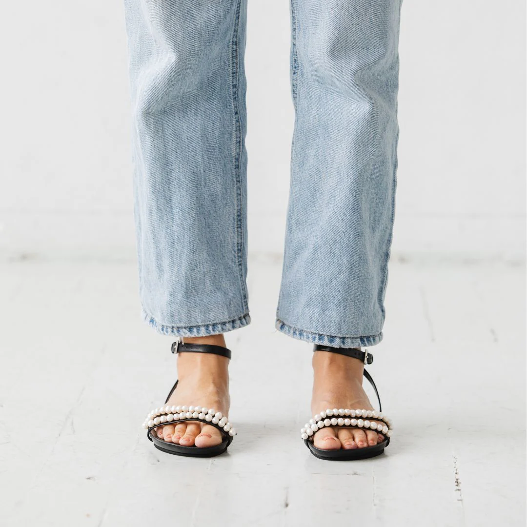 Beaded Footbed Sandal [Pearl] - Image 8